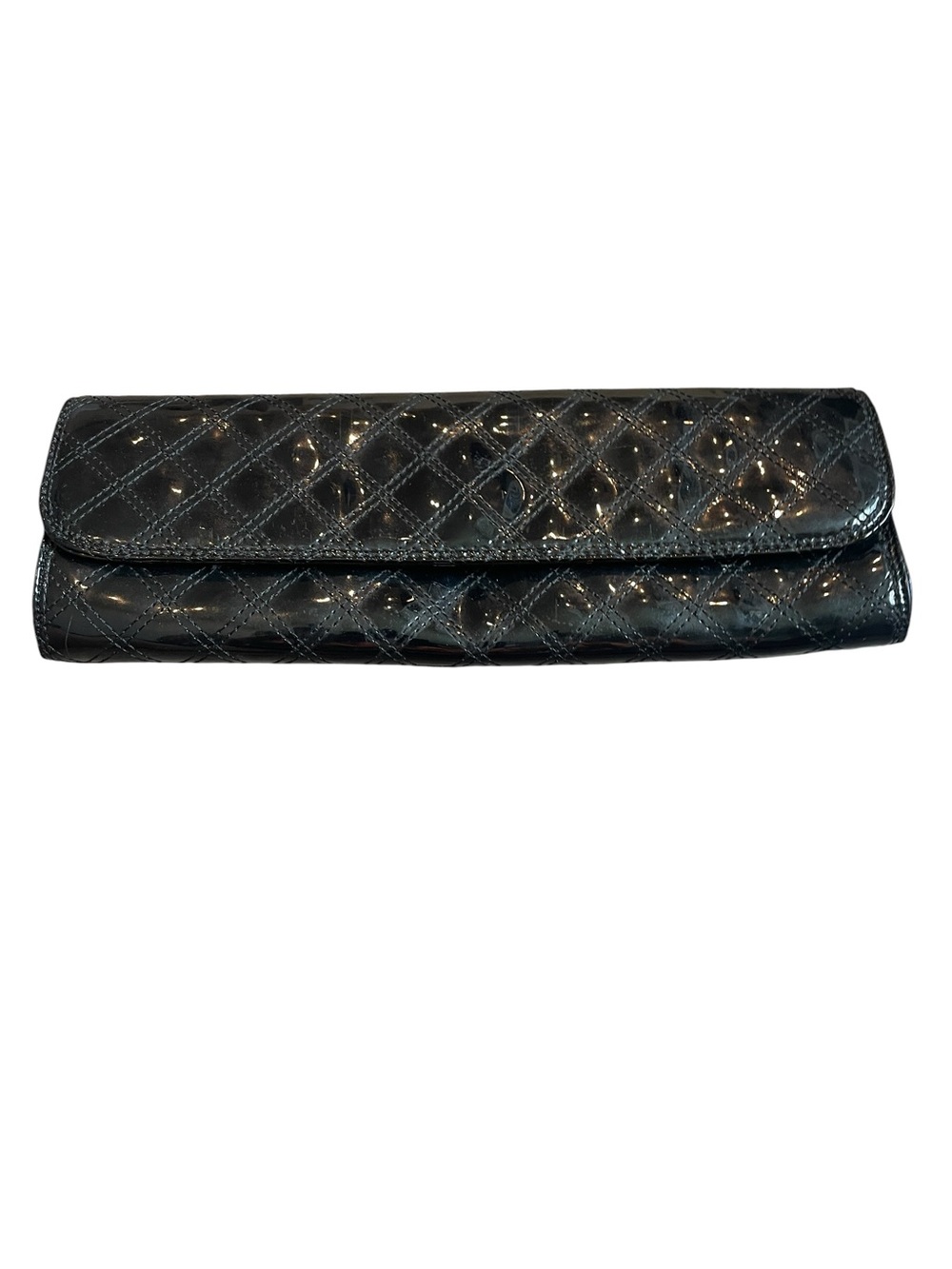 GAP Quilted Fold-Over Clutch Black